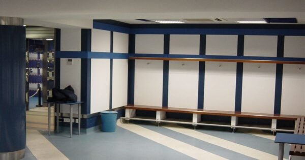 This photo shows the interior of a locker room. A recent report said a male coach, who identifies as a woman and who was hired by the Gettysburg, Pennsylvania, school district, is allowed to go into the female locker rooms and bathrooms.