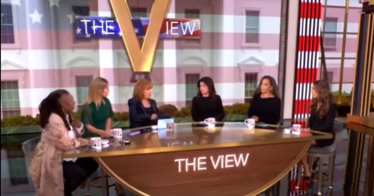 This YouTube screen shot shows a scene from the Nov. 6 episode of "The View."