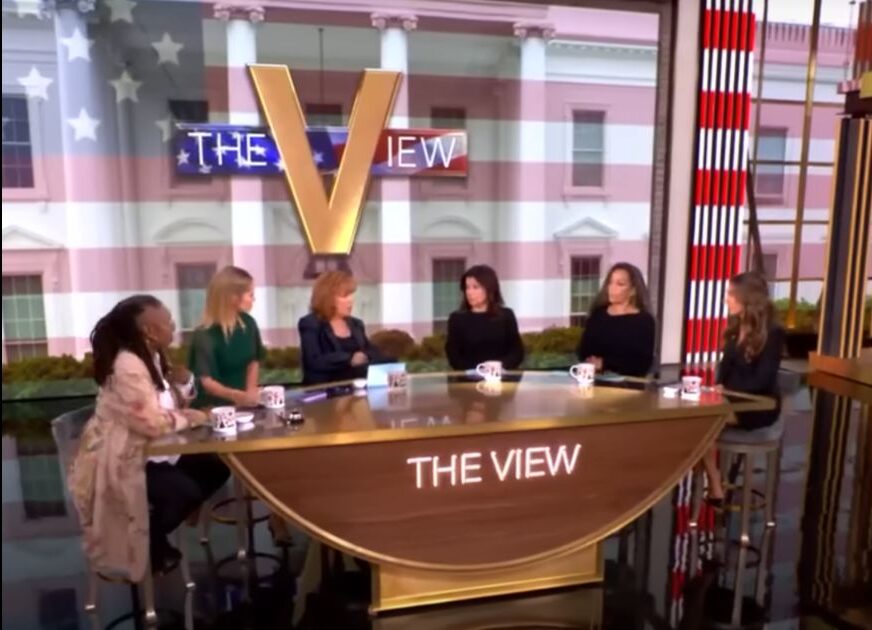 This YouTube screen shot shows a scene from the Nov. 6 episode of "The View."