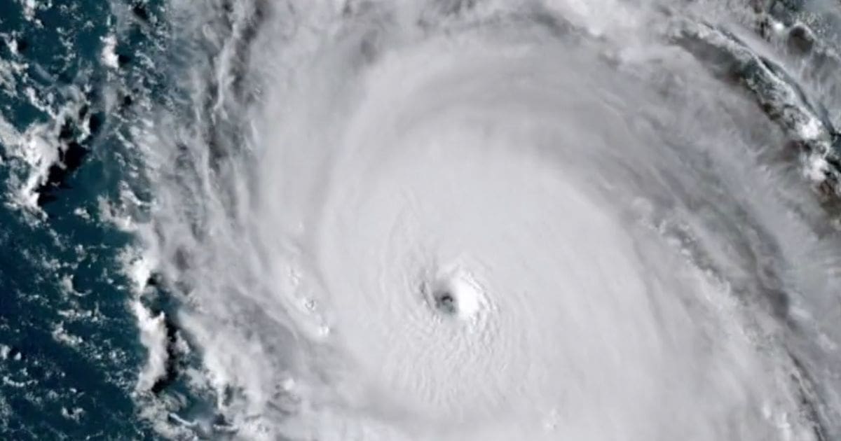 This Twitter screen shot shows an intensifying hurricane.