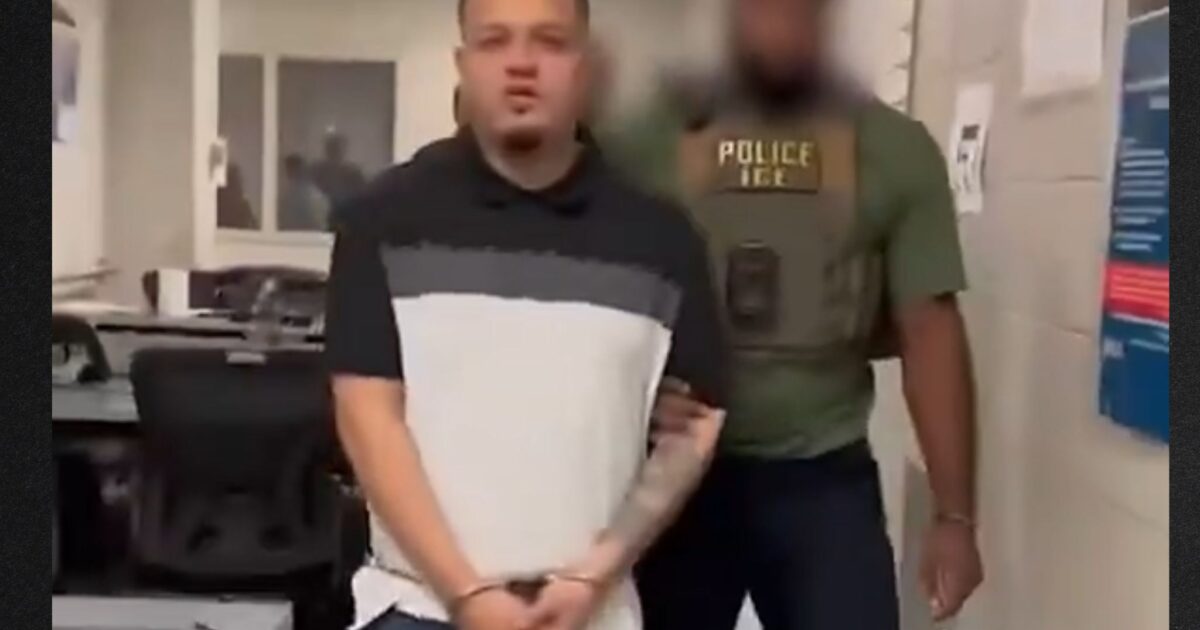 El Salvadoran illegal immigrant Kilmar Abrego Garcia is escorted through an Immigration and Customs Enforcement facility Monday.