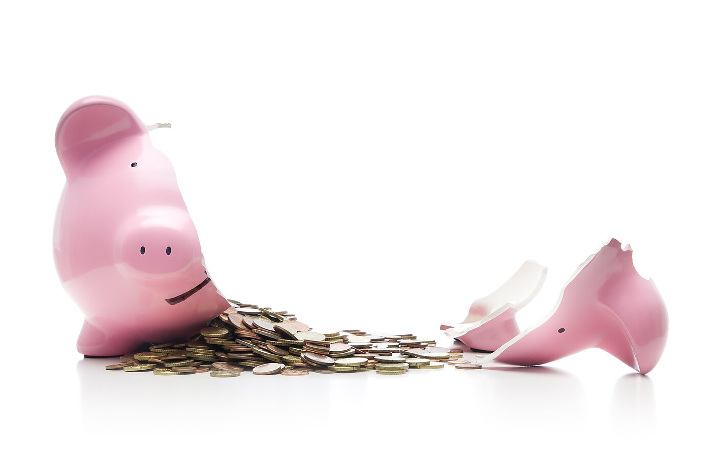 broken piggy bank