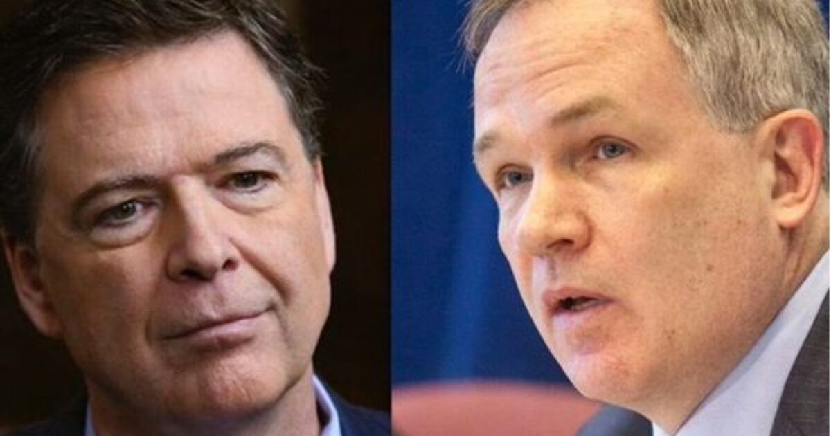 Two men in professional attire, one with dark hair and the other with light hair, engaged in a serious discussion or debate.