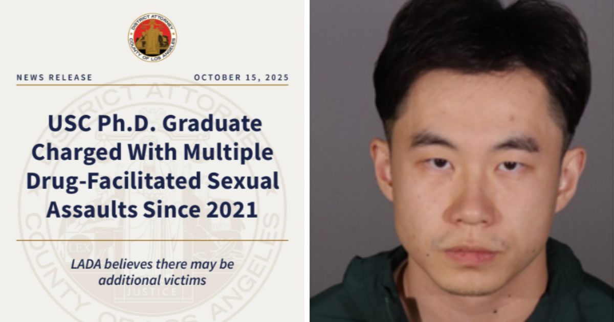 Sizhe "Steven" Weng, 30, is accused of drugging and raping multiple women between 2021 and 2024 while he was a doctoral student at the University of Southern California.