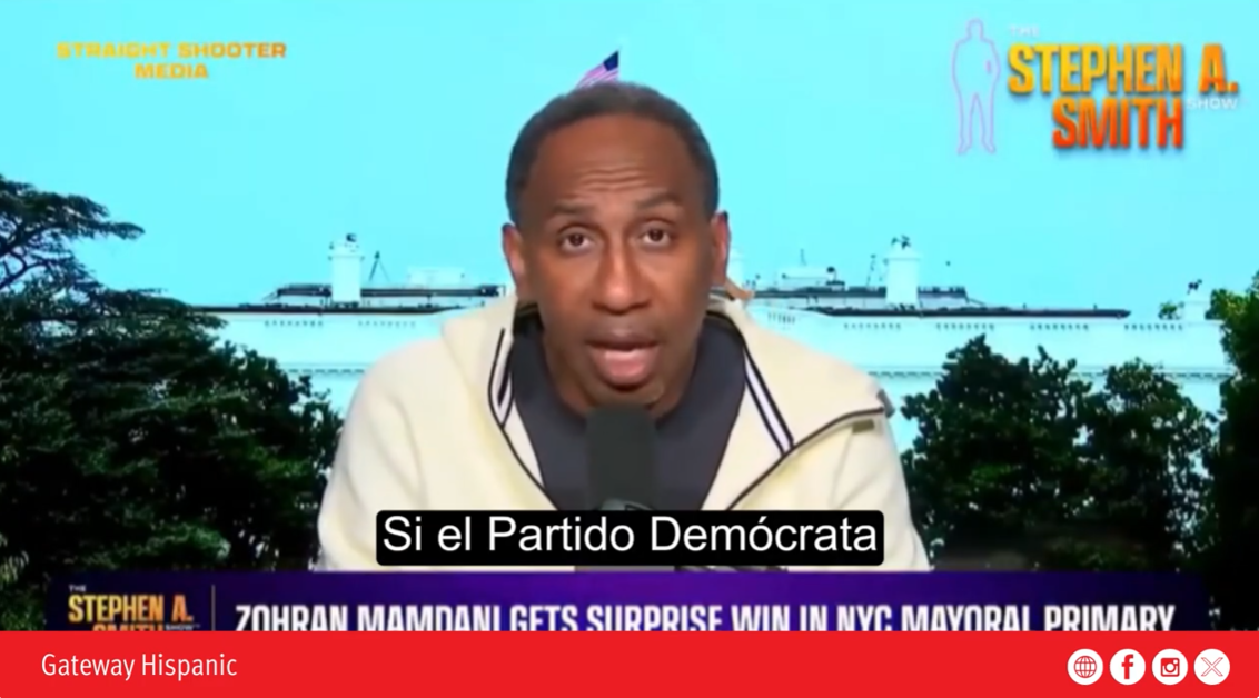Stephen A. Smith discusses Zohra Mamdani's unexpected victory in the NYC mayoral primary on his show, highlighting implications for the Democratic Party.