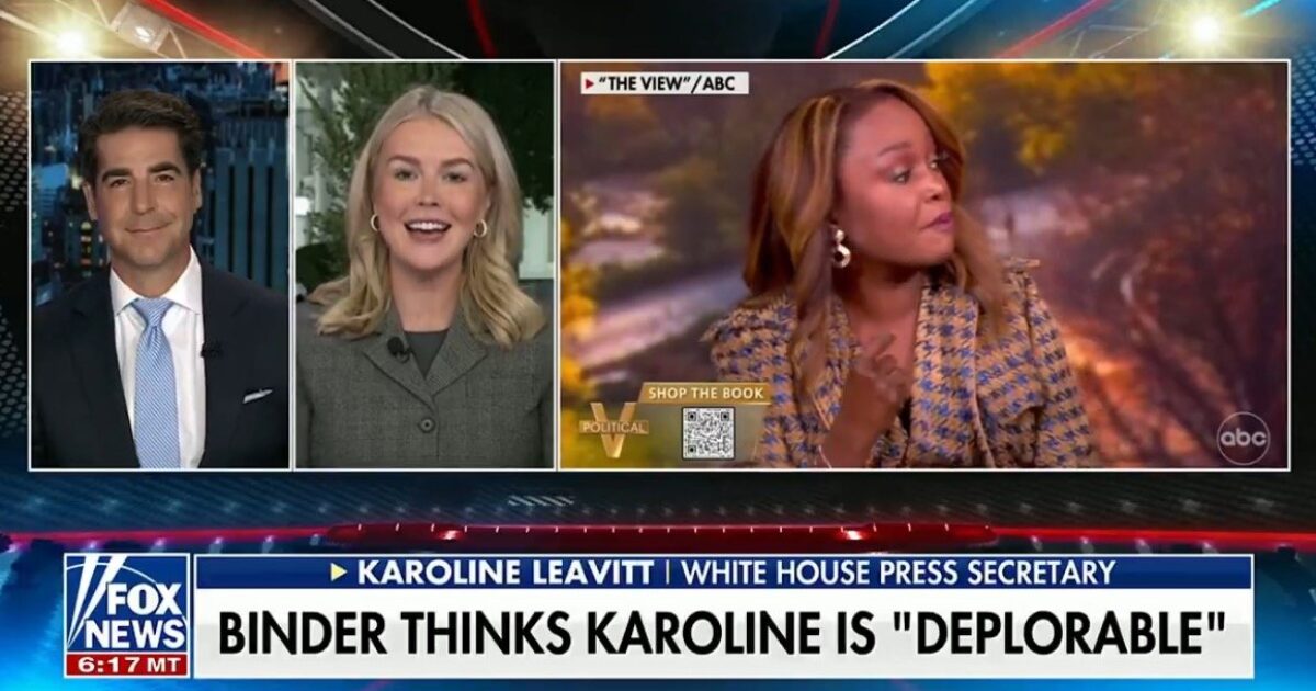 Discussion between Fox News hosts and guests about Karoline Leavitt, White House Press Secretary, and remarks made on The View.