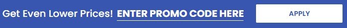 Promotional banner encouraging users to enter a promo code for additional discounts on products.