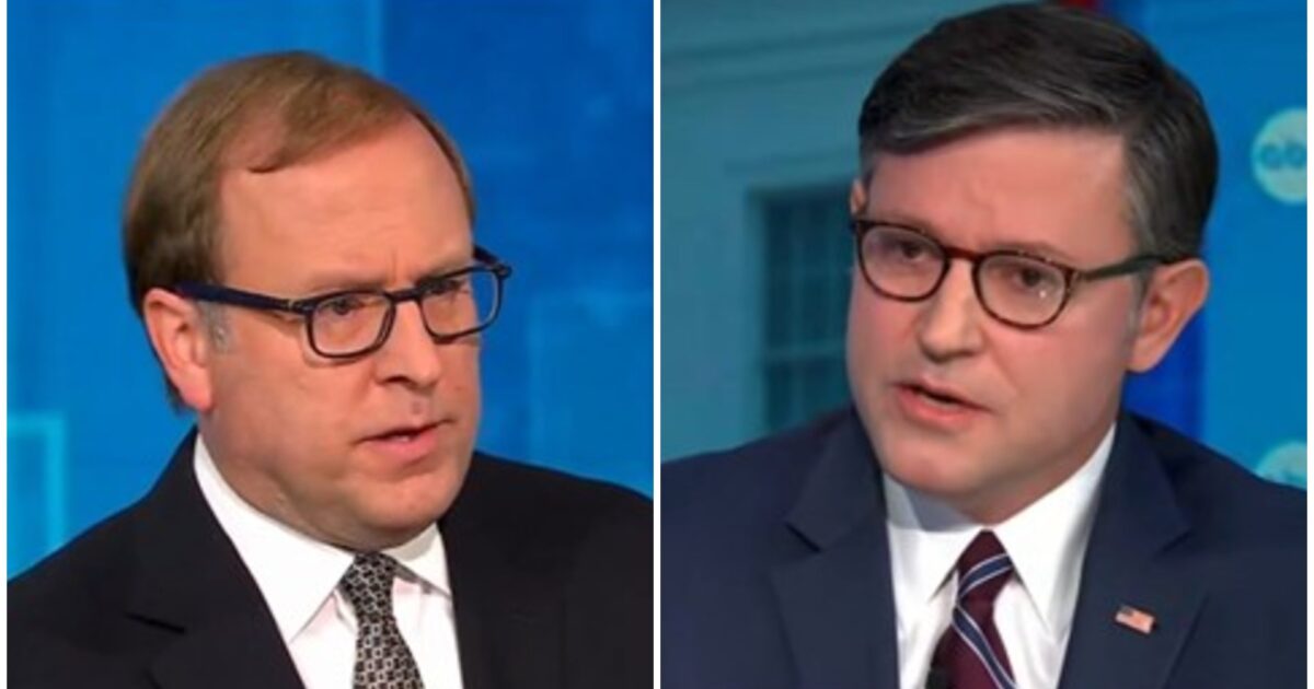Two male news anchors discussing current events, one on the left and the other on the right, both wearing glasses and formal attire.