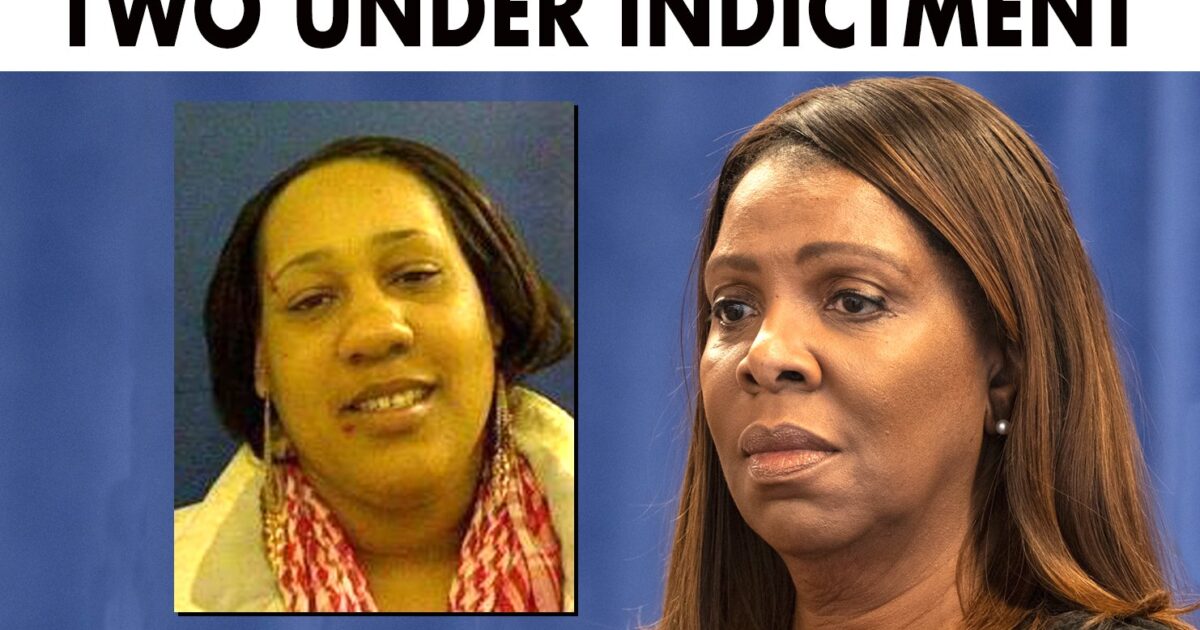 Image depicting two individuals under indictment, highlighting legal issues, with one person shown in a mugshot and the other in a formal setting.