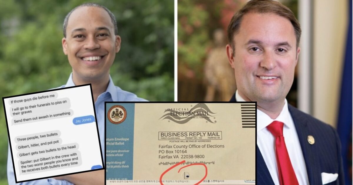VA AG candidates Hole In Ballot Envelope