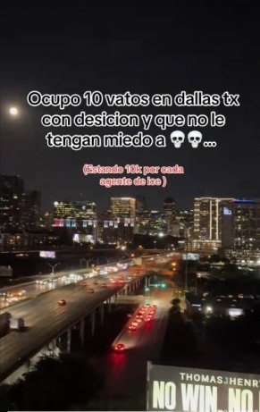 Night view of Dallas, Texas, with illuminated skyline and busy highway, featuring a call for ten decisive individuals not afraid of challenges.