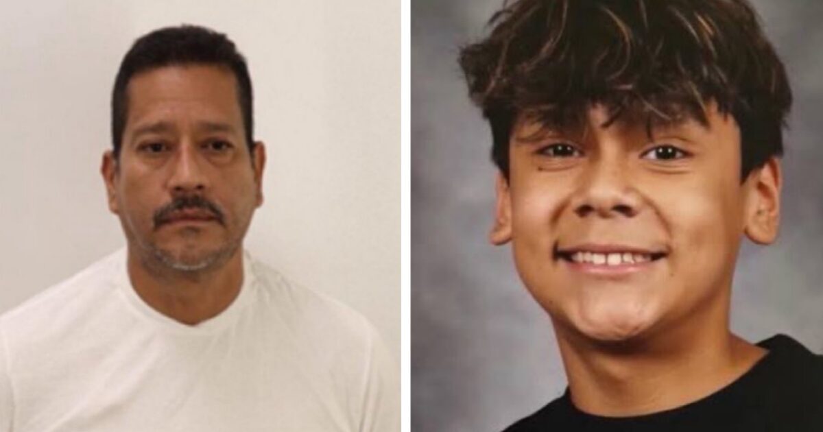 Image of a man and a boy, showcasing a serious expression on the man’s face and a smiling pose from the boy, both against neutral backgrounds.