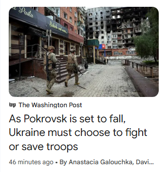 Ukrainian soldiers walk through a damaged street in Pokrovsk, highlighting the ongoing conflict and the difficult decisions faced by military leaders.